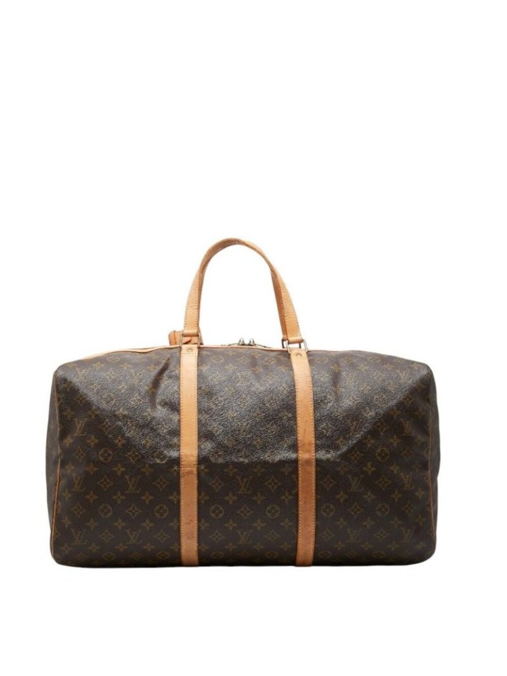 Louis Vuitton Monogram Sac Small 55 Boston Bag Brown Leather